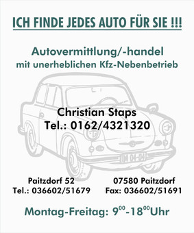 Autovermittlung/-handel